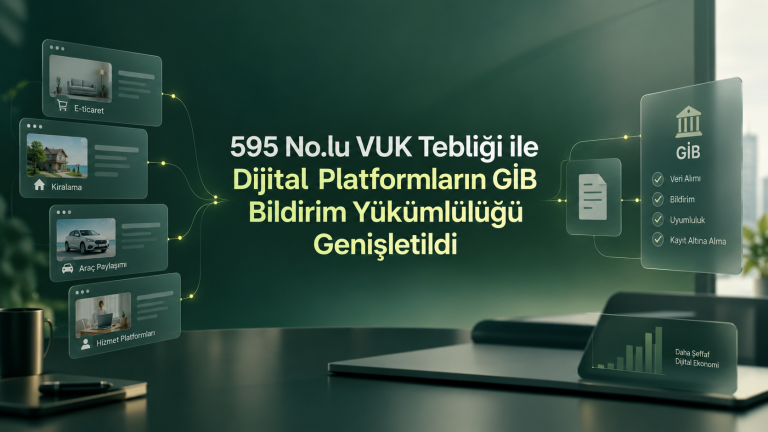 2 595 No.lu VUK Genel Tebliği ile Dijital Platformların GİB Bildirim Yükümlülüğünün Kapsamı Genişletilmiştir. 595 No.lu VUK Tebliği ile dijital platformların GİB bildirim yükümlülüğü genişletildi