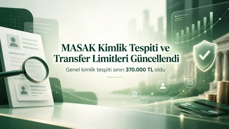 2 MASAK Kimlik Tespiti ve Transfer Limitleri Güncellendi MASAK kimlik tespiti sınırı 370.000 TL ve transfer limiti 30.000 TL olarak güncellendi