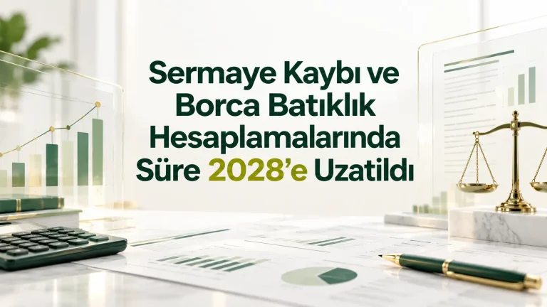 3 Sermaye Kaybı ve Borca Batıklık Hesaplamalarında Süre 1 Ocak 2028’e Uzatıldı TTK 376 kapsamında sermaye kaybı ve borca batıklık hesaplamalarında süre 1 Ocak 2028’e uzatıldı